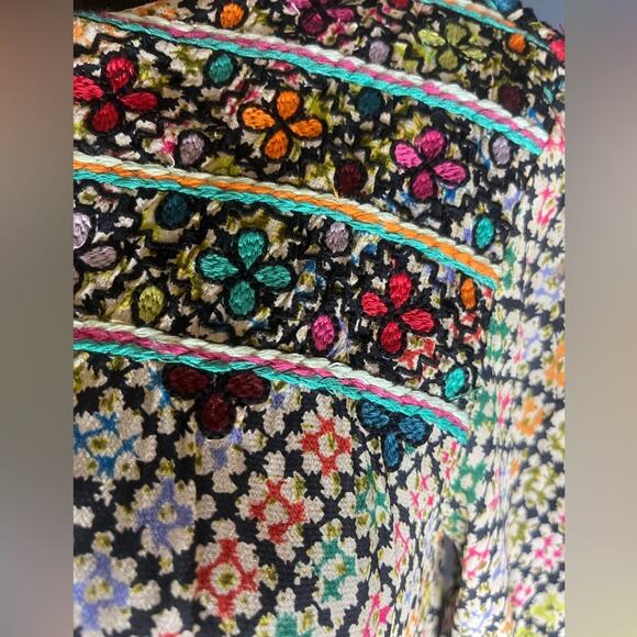 Label Ritukumar Embroidered Long Tunic Dress 2 Boho Indian Ethnic Resortwear - Picture 7 of 9